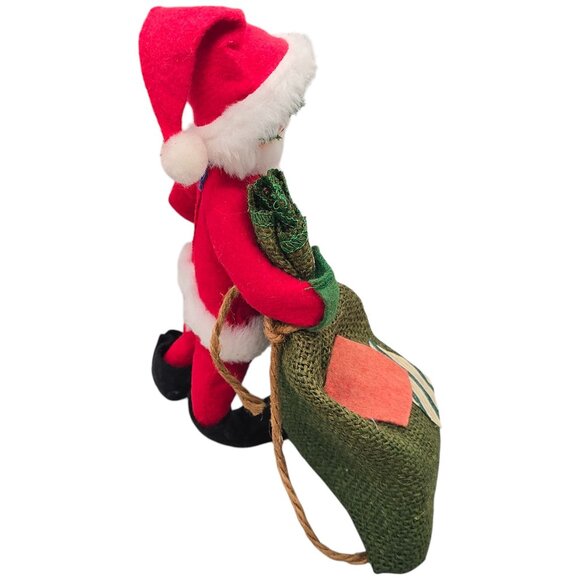 Annalee Dolls 7" Santa Cloth Figure With Gift Bag Sack Vintage 1999 w/ Tags - Picture 4 of 10